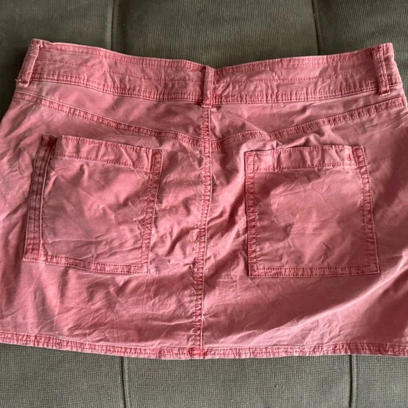 American Eagle orange Button Cargo Skirt - Picture 3 of 3